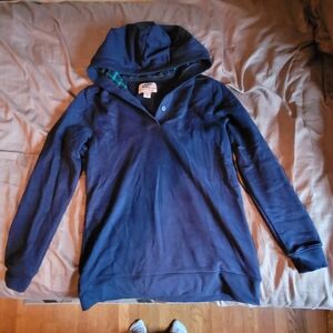 Lands' End Navy Hooded Sweatshirt